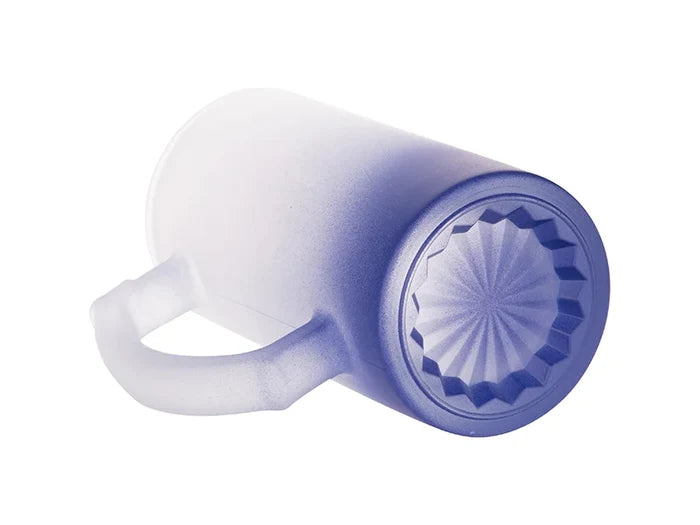 16oz Sublimation Glass Beer Mug Gradient Dark Blue