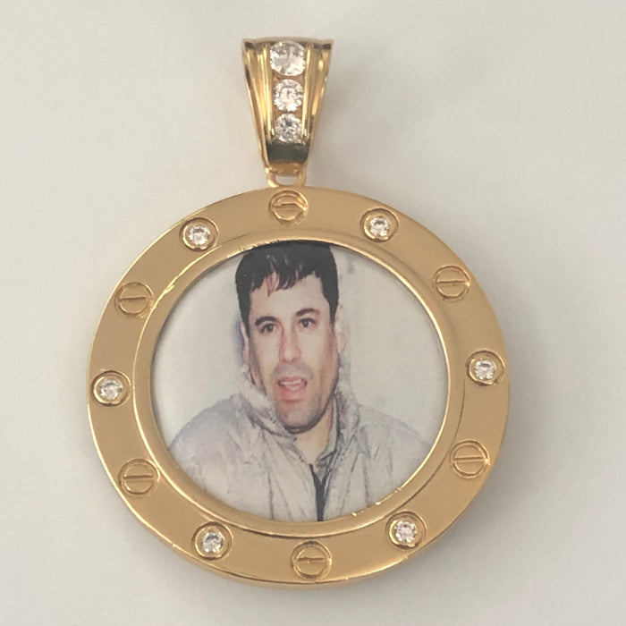 24K Gold Plated Custom Made Centenario with 26" Necklace