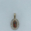 24K Gold Plated Our Lady of Guadalupe Pendant Virgen De Guadalupe Medalla Oro Laminado