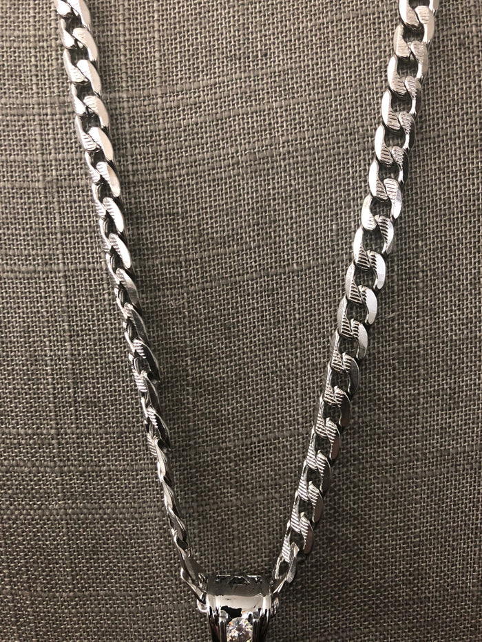 50 Pesos and Mexican Eagle Centenario with 26" Necklace (24K White Gold Plated)
