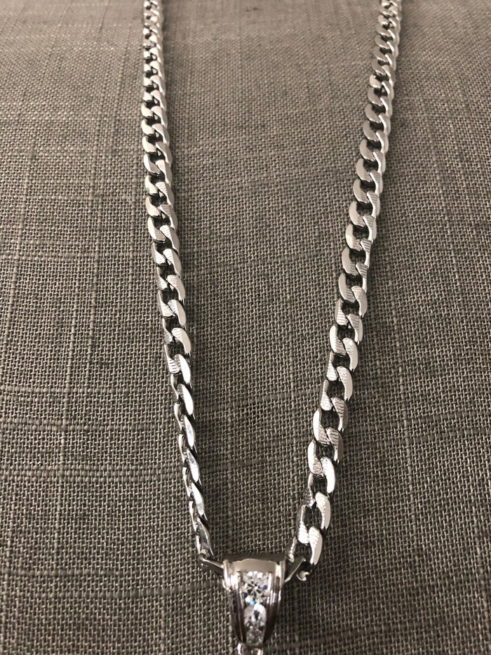 50 Pesos and Mexican Eagle Centenario with 26" Necklace (24K White Gold Plated)