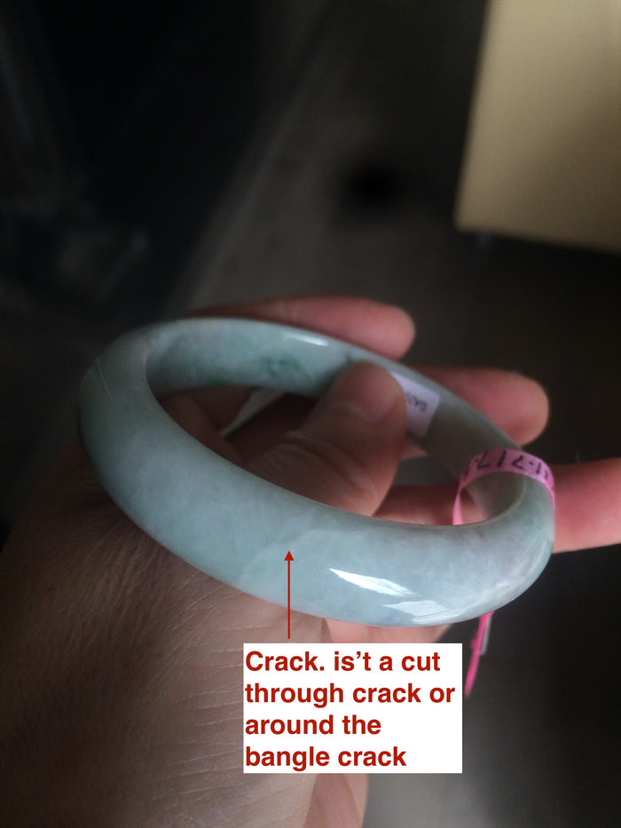 53.7mm certificated Type A 100% Natural apple sunny Jadeite Jade bangle Y60-6617