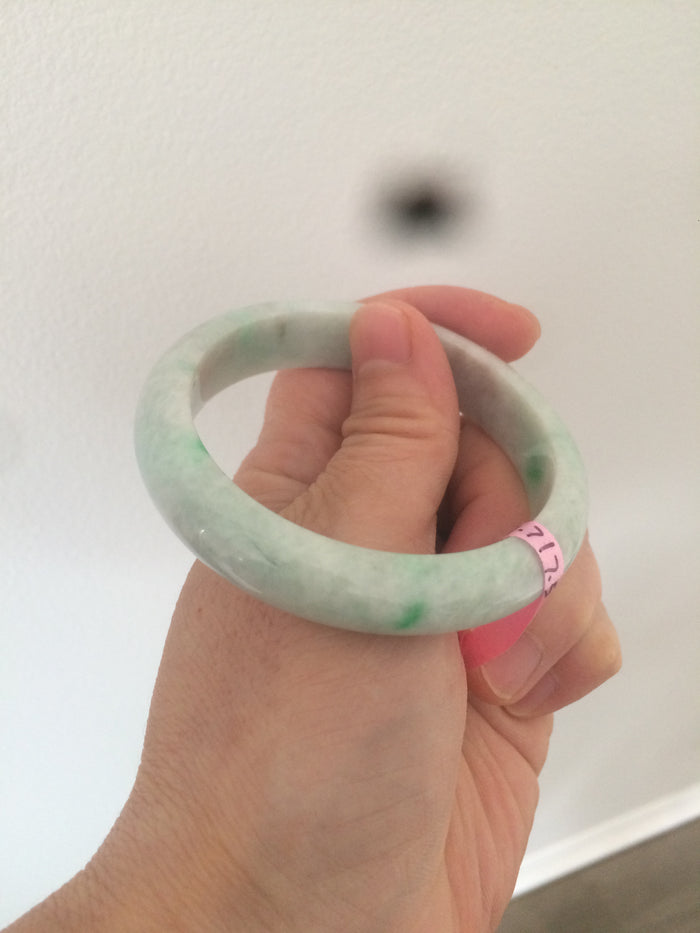 53.7mm certificated Type A 100% Natural apple sunny Jadeite Jade bangle Y60-6617