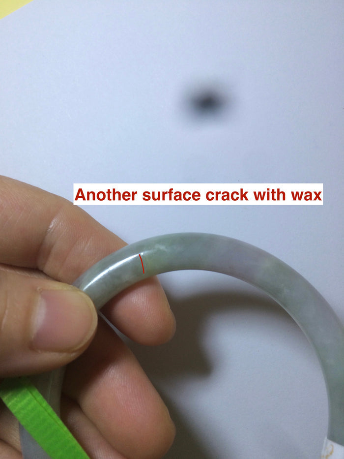 54mm certificated Type A 100% Natural green/purple/red round cut Jadeite Jade bangleAB16-7805