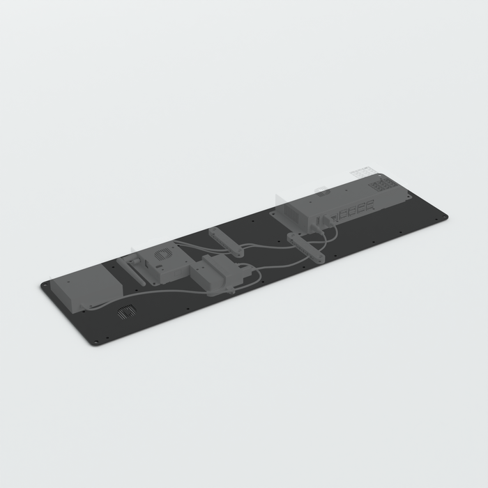 650mm aluminium electronics mounting tray for retail display installations