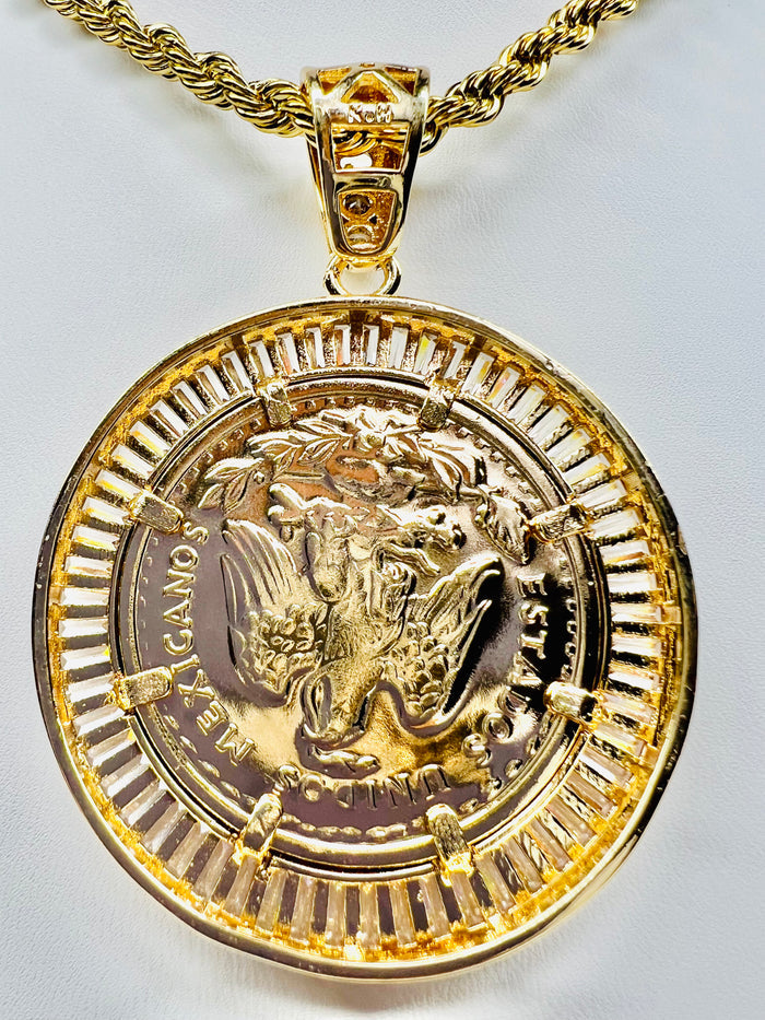 Centenario with 26" Rope Necklace (24K Gold Filled)
