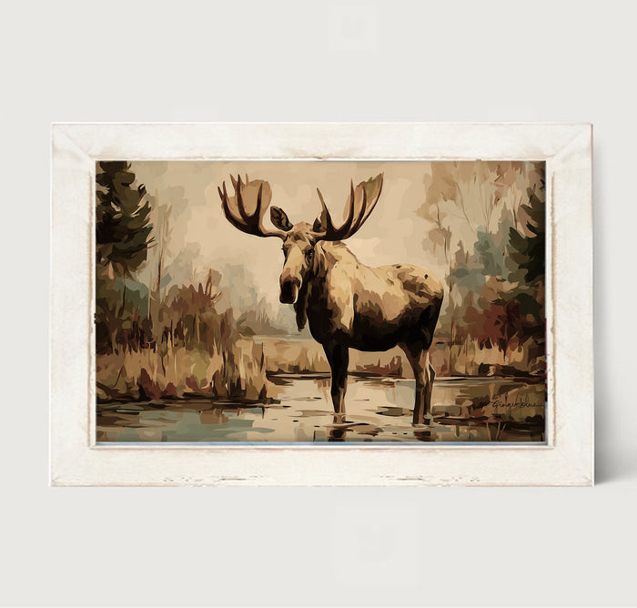 Adirondack Moose - Framed Art