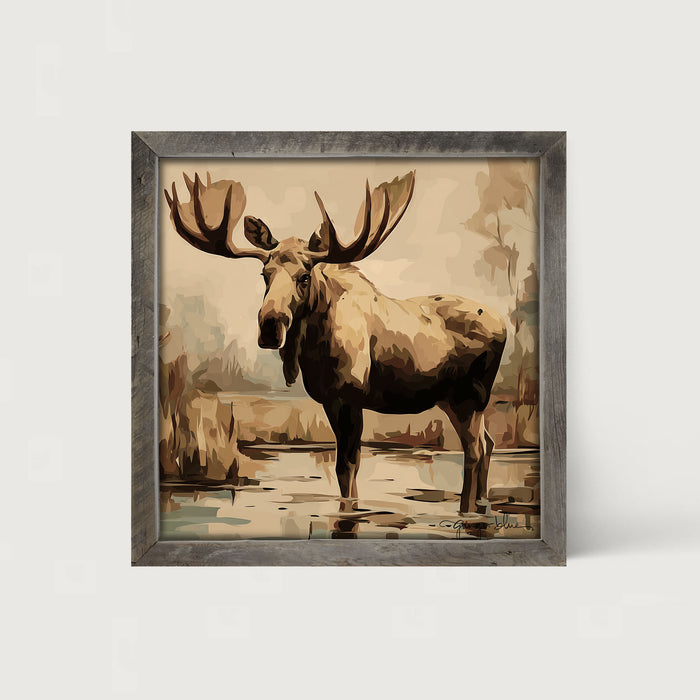 Adirondack Moose - Framed Art