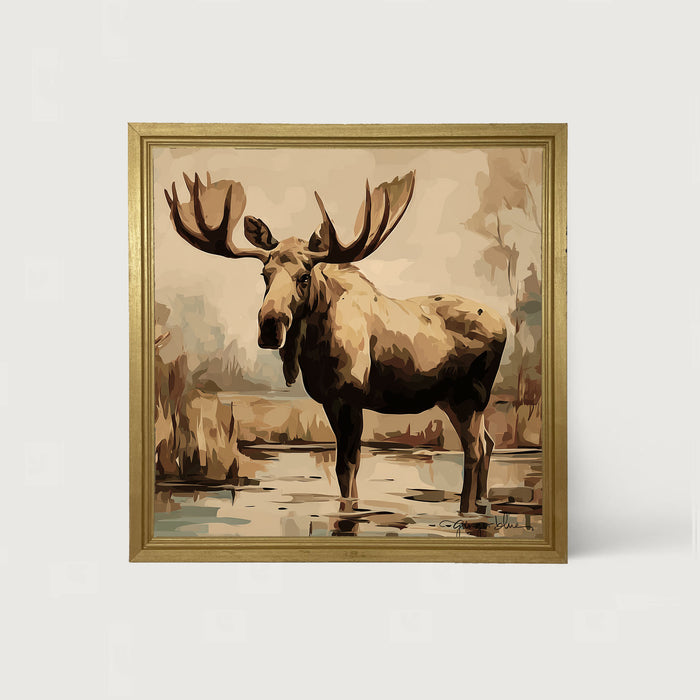 Adirondack Moose - Framed Art