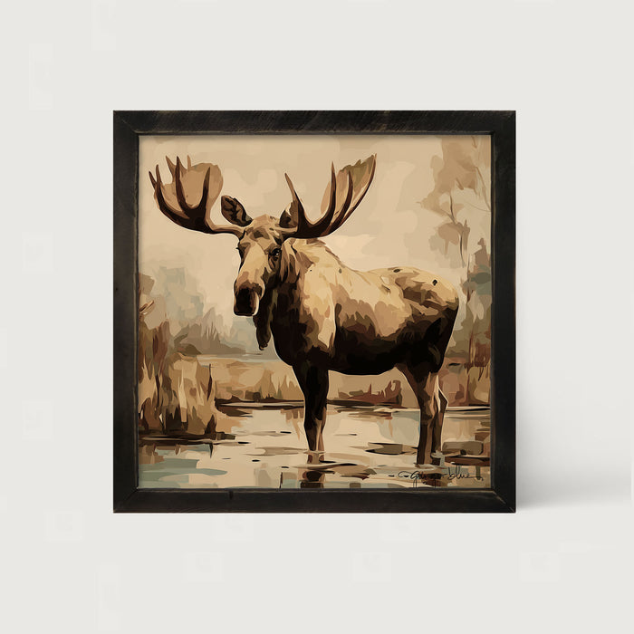 Adirondack Moose - Framed Art