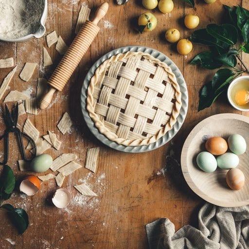 Agrarian Pie Dish - Stone by Farmhouse Pottery - MONC XIII