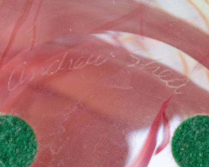 Andrew Shea Signed Art Glass Vase