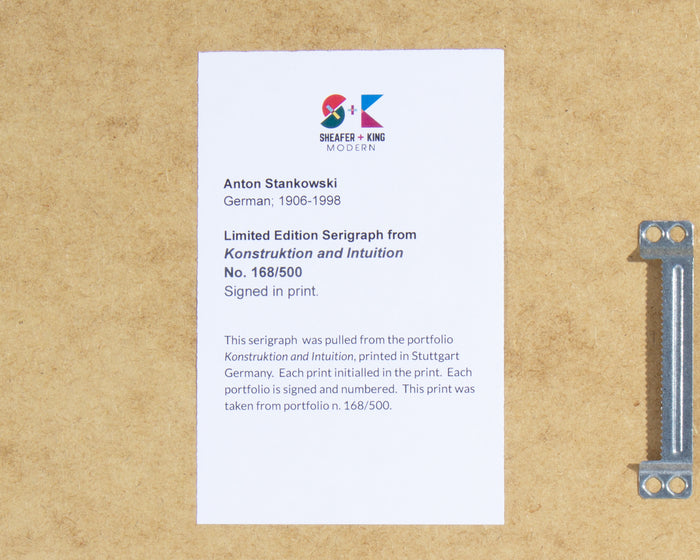 Anton Stankowski 1995 “Konstruktion and Intuition” Serigraph Print