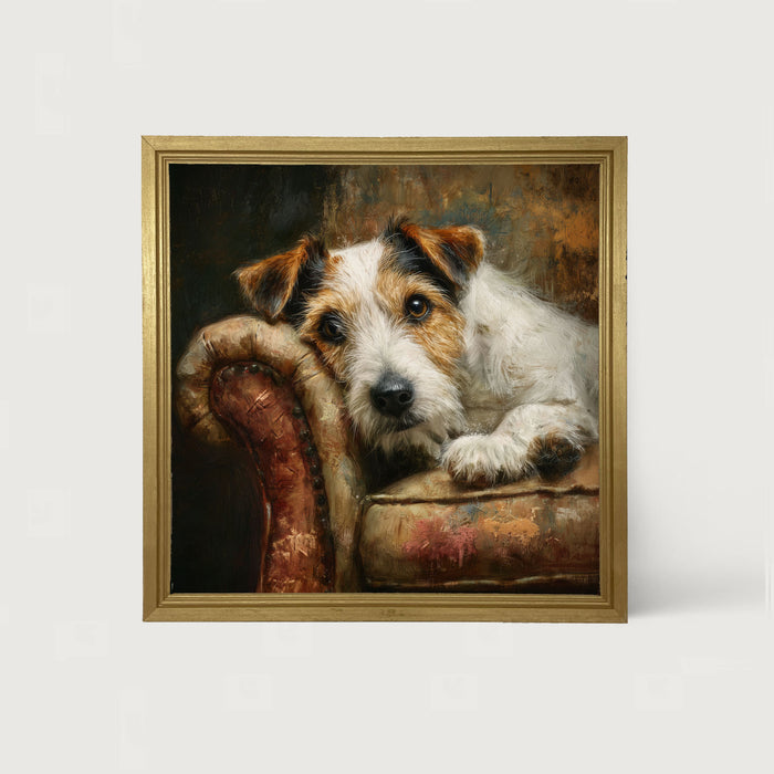 Armchair with Jack Russell