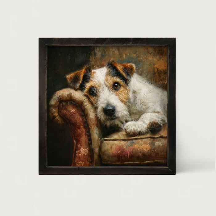 Armchair with Jack Russell