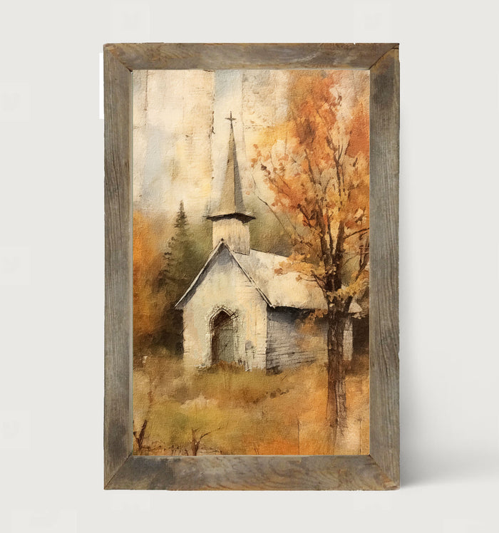 Autumn Church 4 - Framed Art