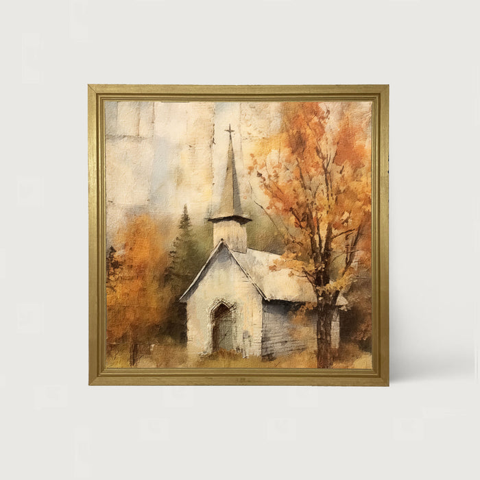 Autumn Church 4 - Framed Art