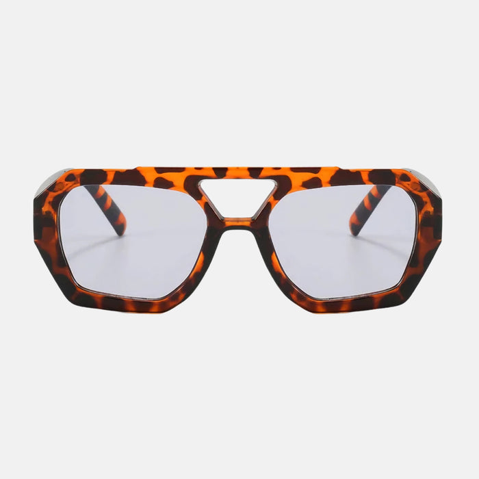oculos cali sol leopardo cinza frente