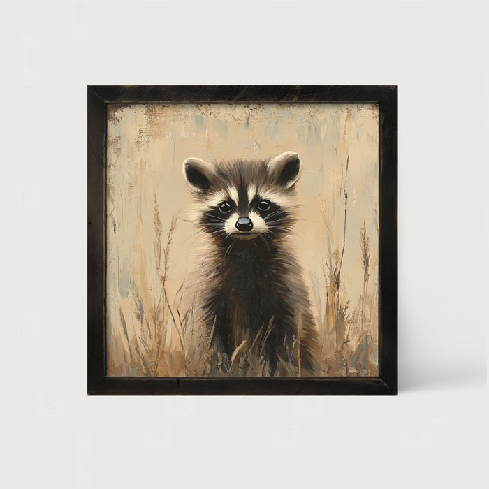 Baby Raccoon - Framed art