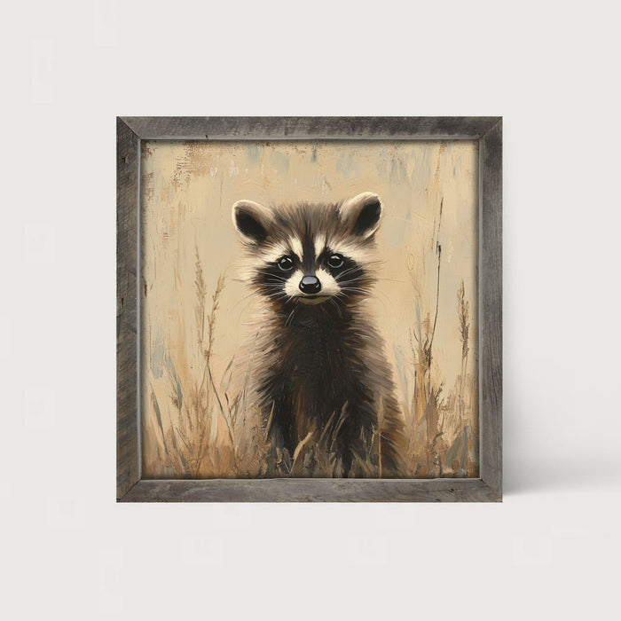 Baby Raccoon - Framed art