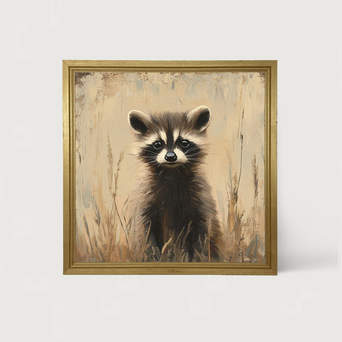 Baby Raccoon - Framed art