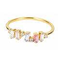 Ombré Baguette Ring by Private Label featuring a sleek band with gradient-colored baguette-cut gemstone accents.
