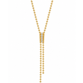 Ball chain lariat necklace