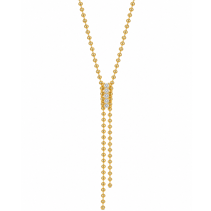 Ball chain lariat necklace