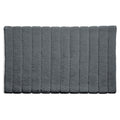 Bamboo Graphite Stripe Bath Mat - 100% bamboo bath mat featuring a dark grey carved stripe pattern.