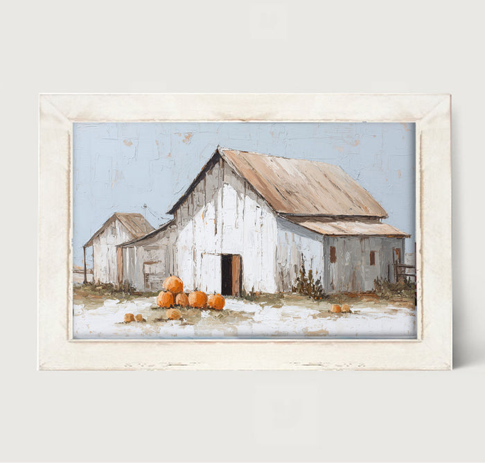 Barn with Pumpkins