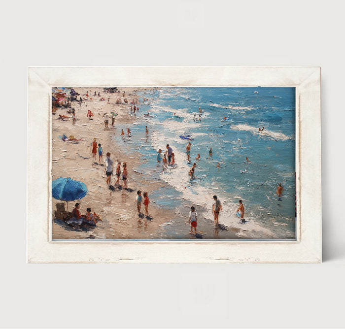 Beach Time - Blue Umbrella