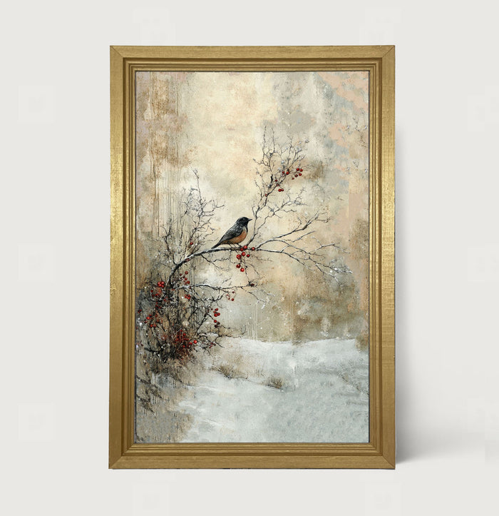 Bird on Berry Branch