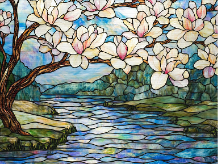 Blooming Magnolia Tree by the River