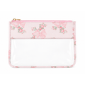 Bow Floral Clear Flat Pouch