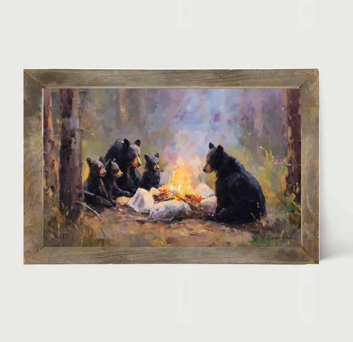 Camping Bear Family