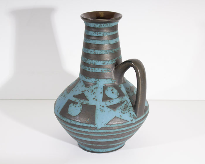 Carstens Tönnieshof 1960s West German Blue Black "Ankara" Vessel