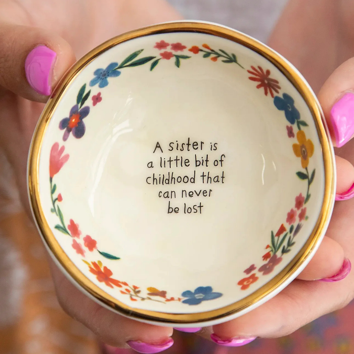 Natural Life ceramic giving trinket bowl featuring a heartfelt design, perfect for holding small keepsakes or jewelry.
