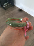 Certificated 54.5mm Type A 100% Natural apple green jadeite jade bangle X3-6557