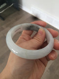 Certificated 58mm type A 100% Natural icy green/white jadeite jade bangle KS-37-3150