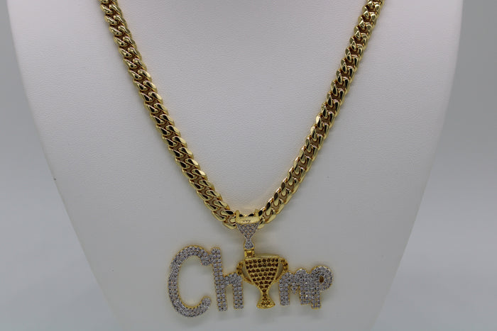 Champ Pendant with 28" Necklace (14K Gold Filled)