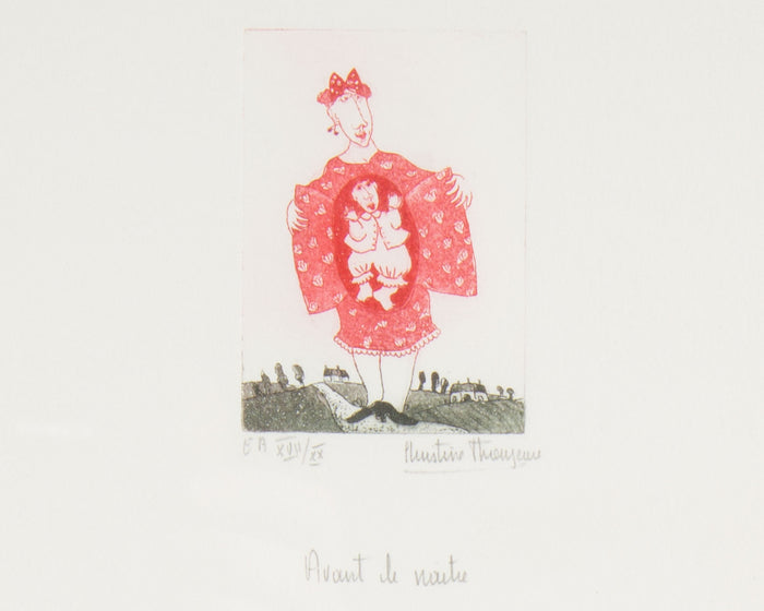 Christine Thouzeau “Before Birth” Aquatint Print