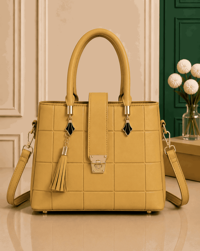 Classic chcekered Pattern Handbag - Nishat Creative Store