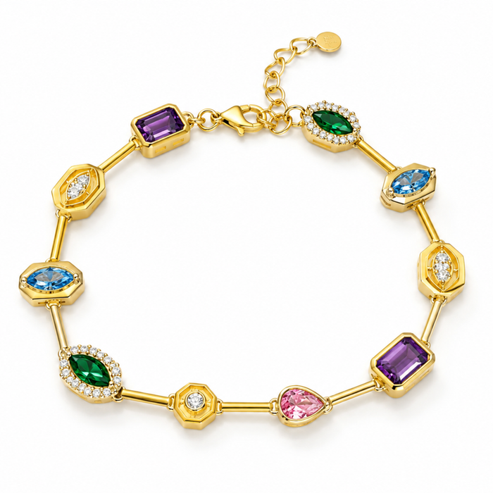 Colored Gem Bracelet