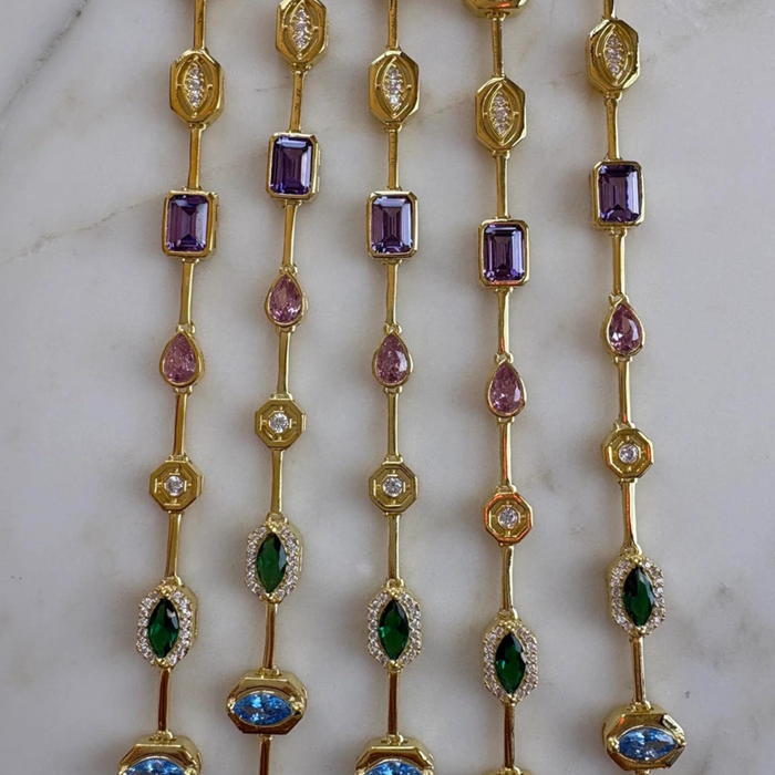 Colored Gem Bracelet