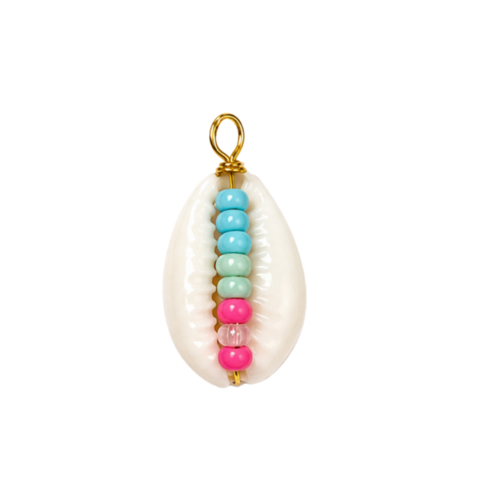 Colorful Beaded Shell Charms