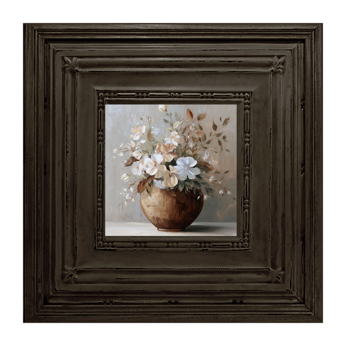 Copper Vase with Blooming Flowers