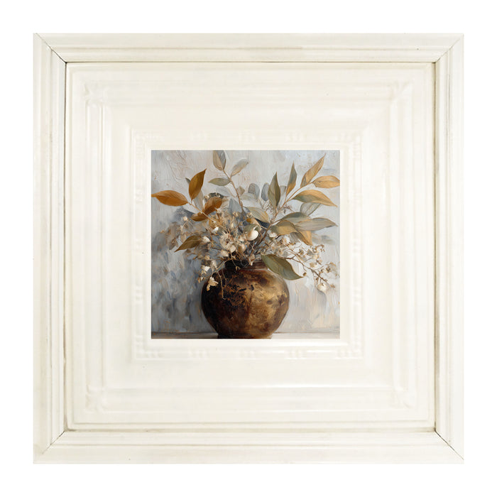 Copper Vase with Leafy Bouquet