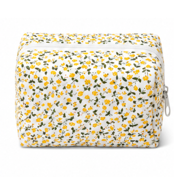 Coquette Quilted Cotton Cosmetic Pouch