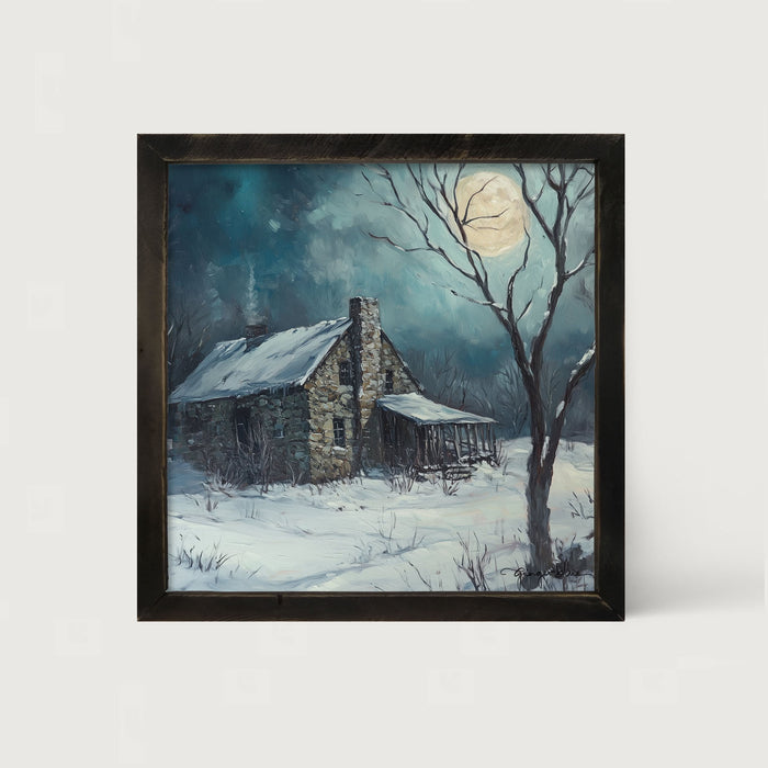 Country House in Winter - Framed Art
