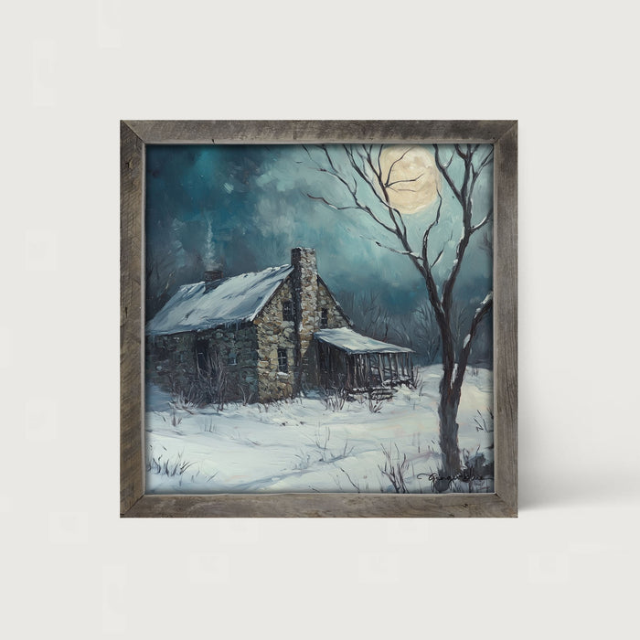 Country House in Winter - Framed Art